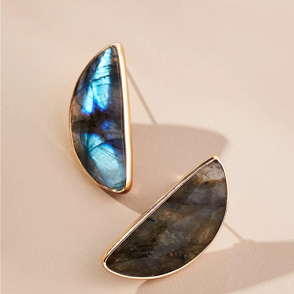 Anthropologie Half Moon Post Earrings - NWT